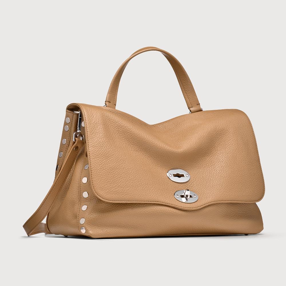 Zanellato BORSA POSTINA® MEDIUM IN PELLE MARTELLATA BROWN CAPPUCCINO | Zanellato Nuovo