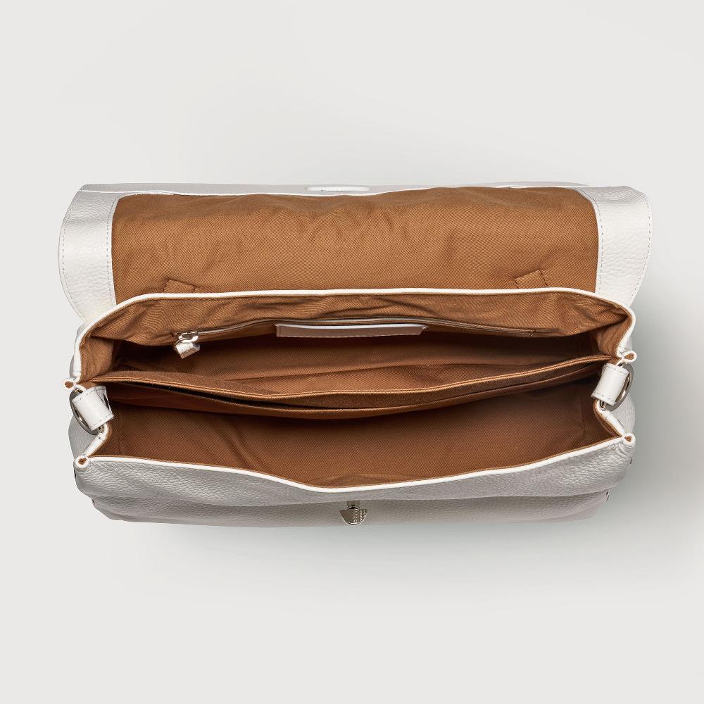 Zanellato BORSA POSTINA® MEDIUM IN PELLE MARTELLATA BIANCO LATTE | Zanellato Vendita