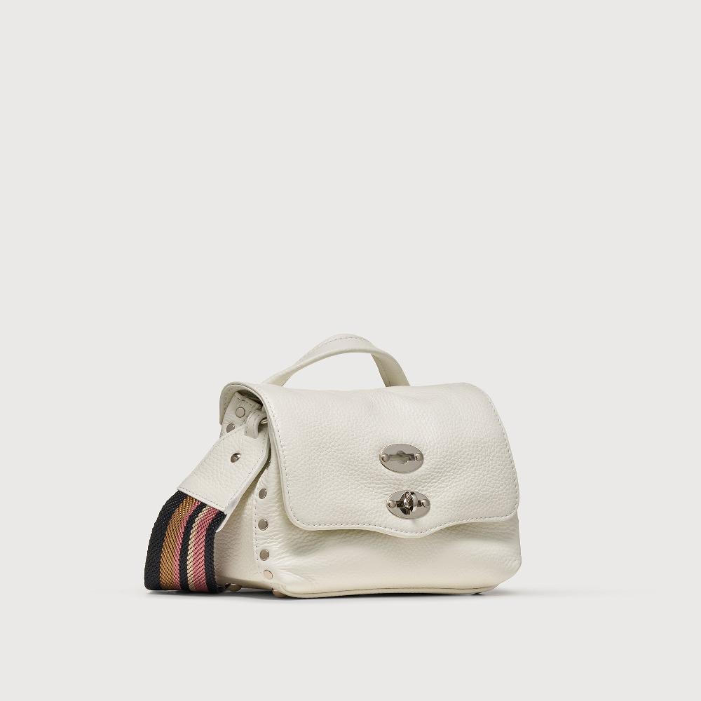 Zanellato BORSA POSTINA® BABY IN PELLE MARTELLATA BIANCO LATTE | Zanellato Promozione
