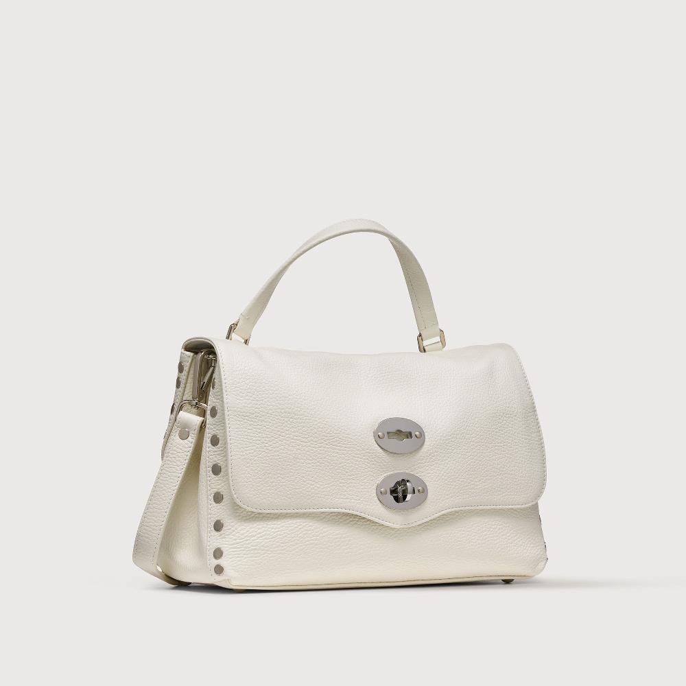 Zanellato BORSA POSTINA® SMALL IN PELLE MARTELLATA BIANCO LATTE | Zanellato Spedizione Gratuita