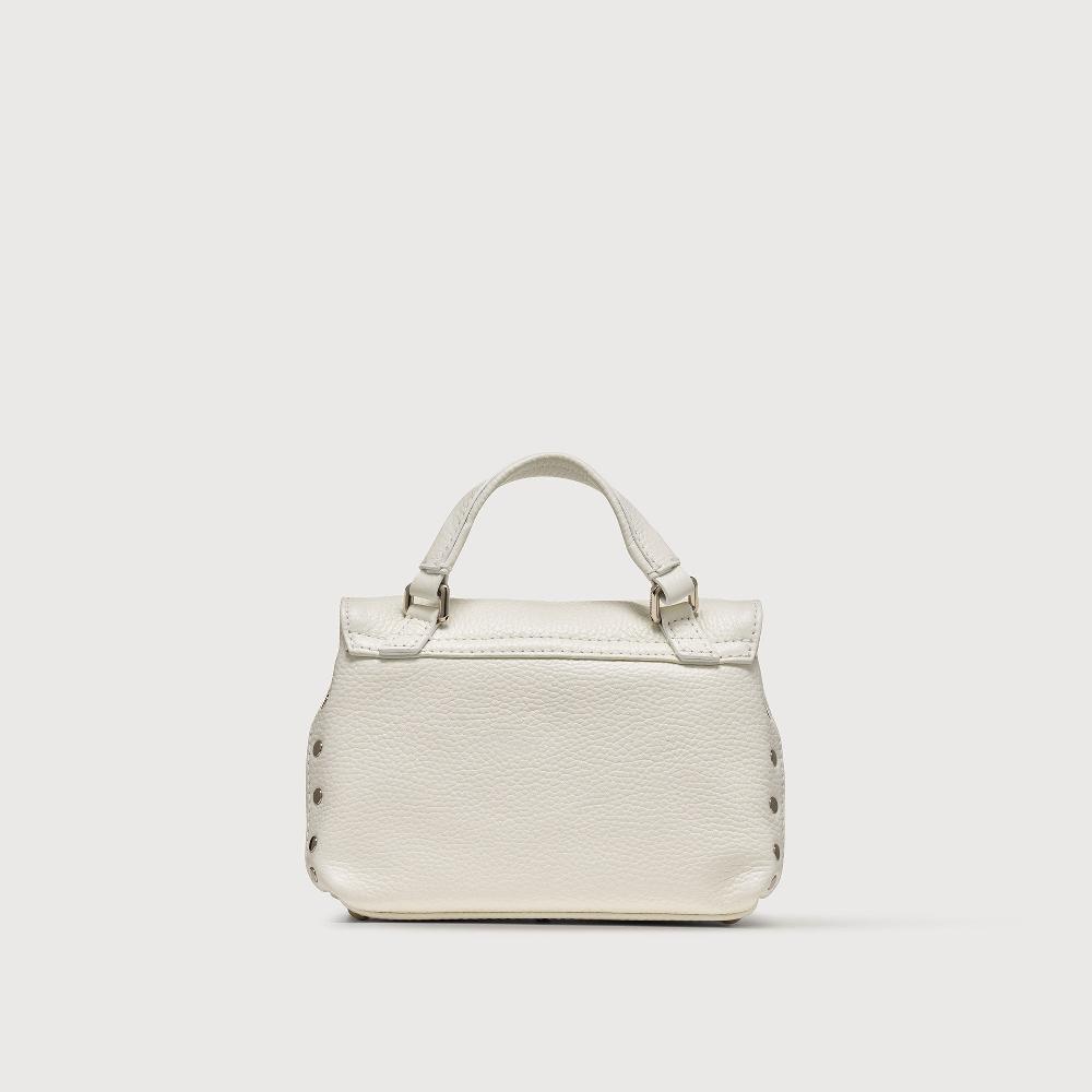 Zanellato BORSA POSTINA® BABY IN PELLE MARTELLATA BIANCO LATTE | Zanellato Soddisfazione Garantita