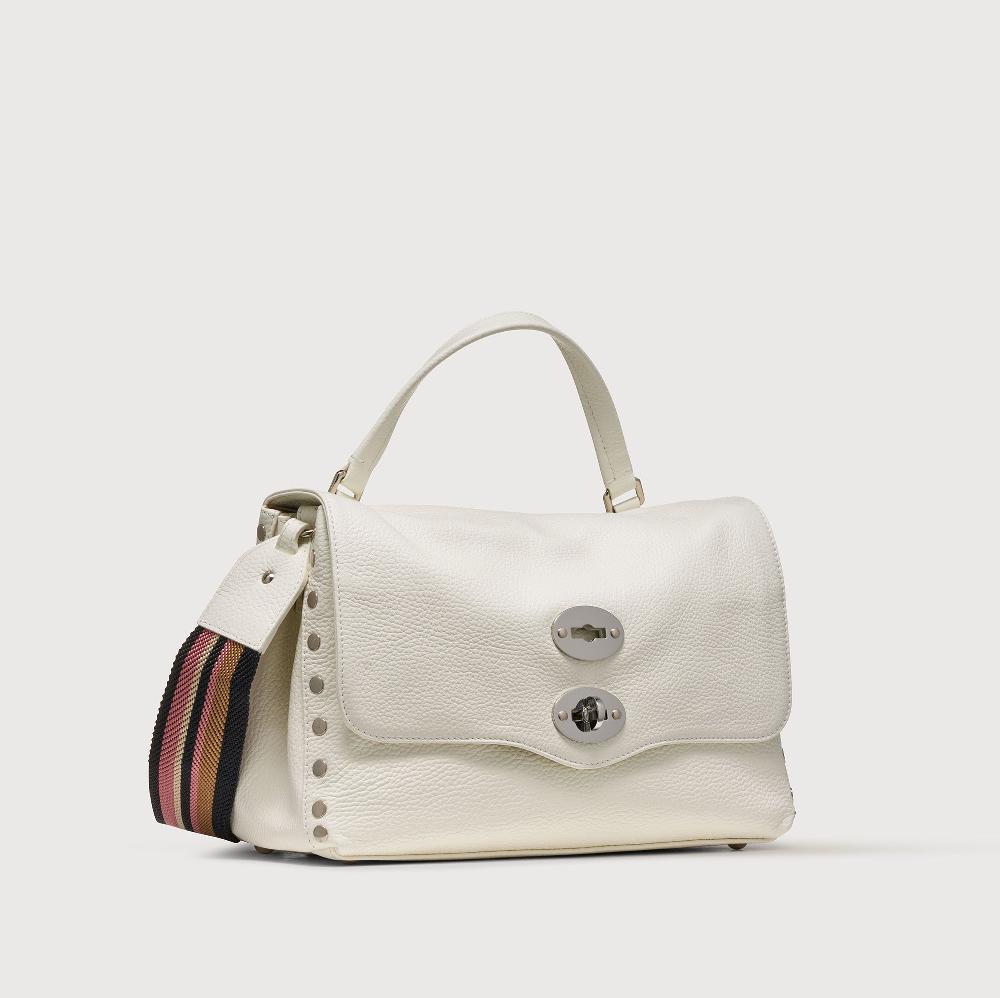 Zanellato BORSA POSTINA® SMALL IN PELLE MARTELLATA BIANCO LATTE | Zanellato Qualità Garantita