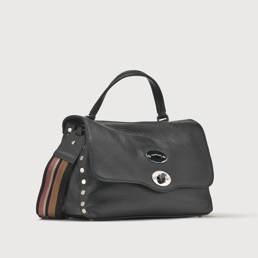 Zanellato BORSA POSTINA® SMALL IN PELLE MARTELLATA BLACK NERO | Zanellato Sottocosto