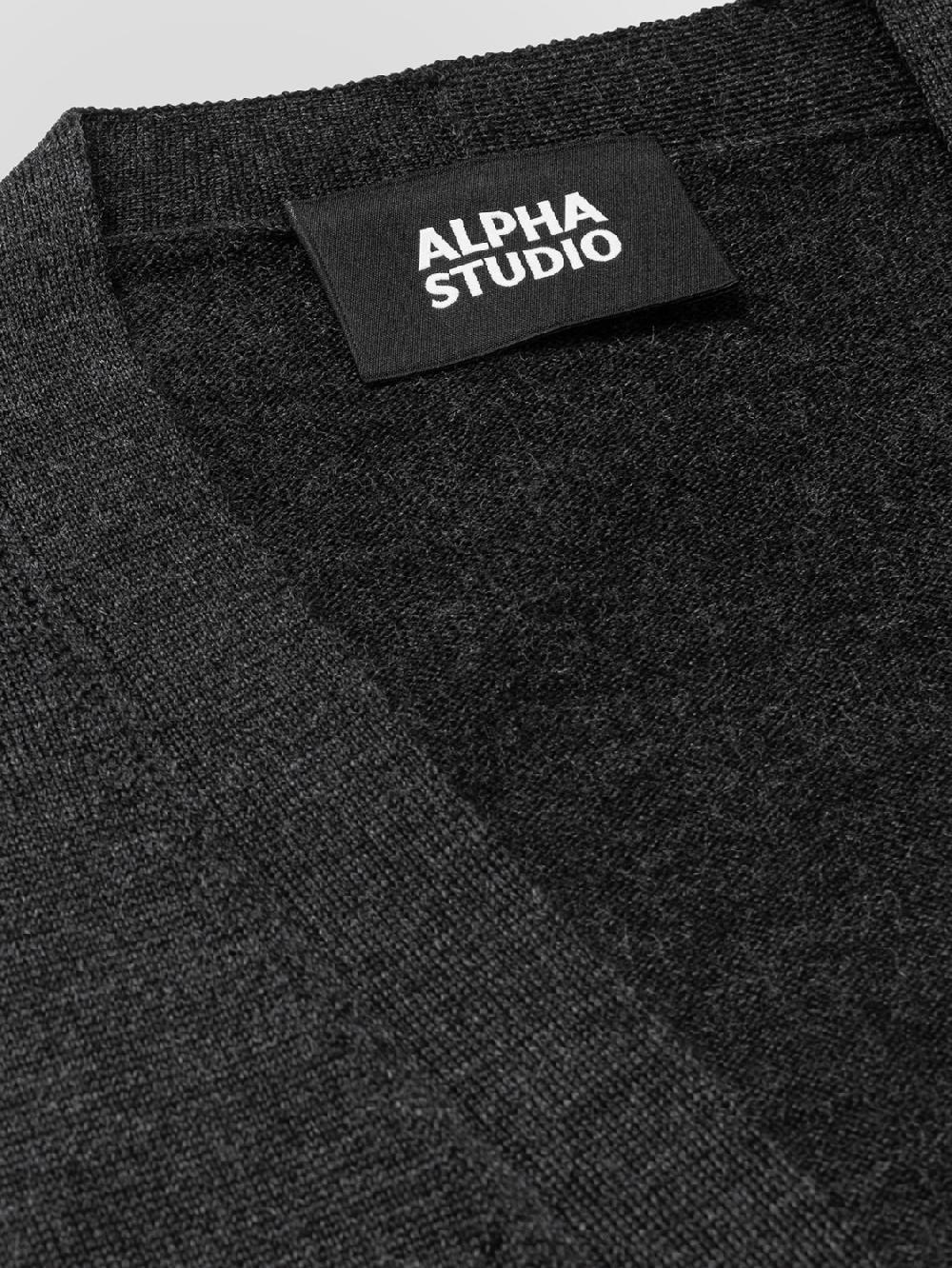Alpha studio GILET IN MERINOS CON BOTTONI Promozione Limitata