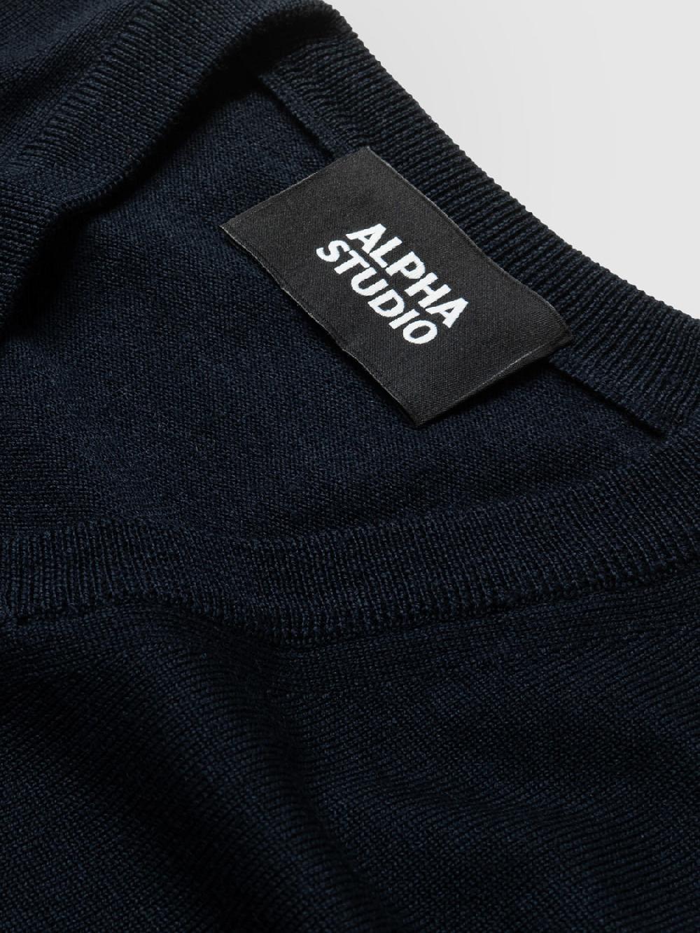 Alpha studio SCOLLO V IN MERINOS Sottocosto