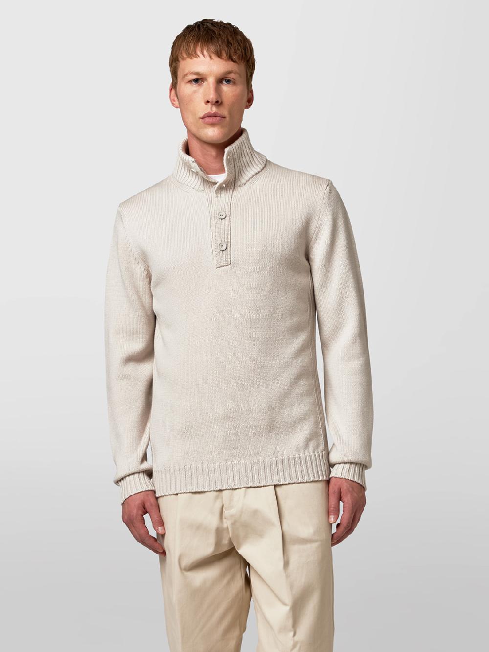 Alpha studio LUPETTO CON BOTTONI IN MERINOS Outlet
