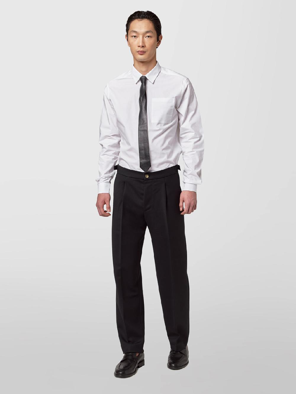Alpha studio PANTALONE OVER IN GABARDINA DI LANA Outlet