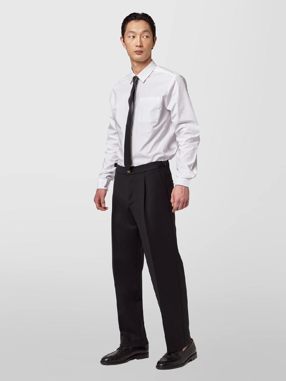 Alpha studio PANTALONE OVER IN GABARDINA DI LANA Outlet