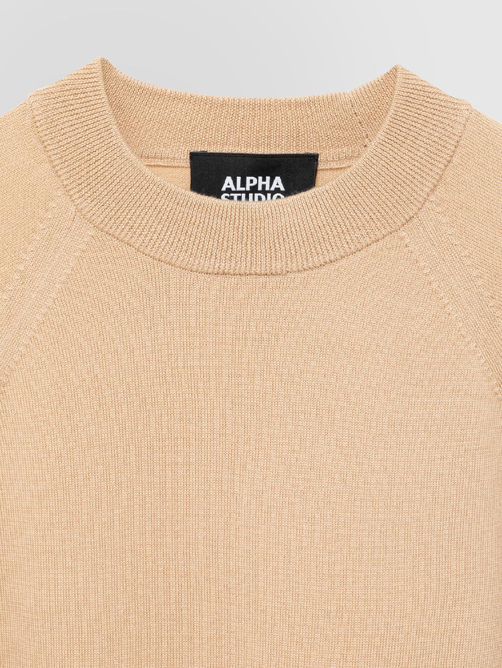 Alpha studio GIROCOLLO M/L RASATO RAGLAN Saldi