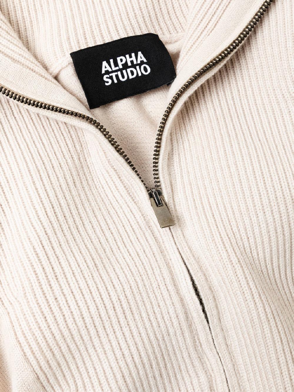 Alpha studio LUPETTO ZIP PONCHO RASATO Vendite Flash