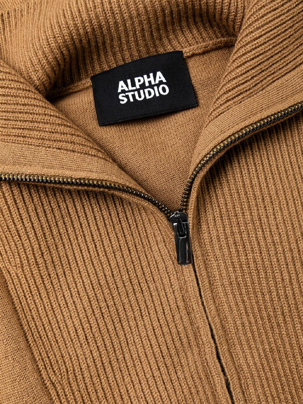 Alpha studio LUPETTO ZIP PONCHO RASATO Negozio