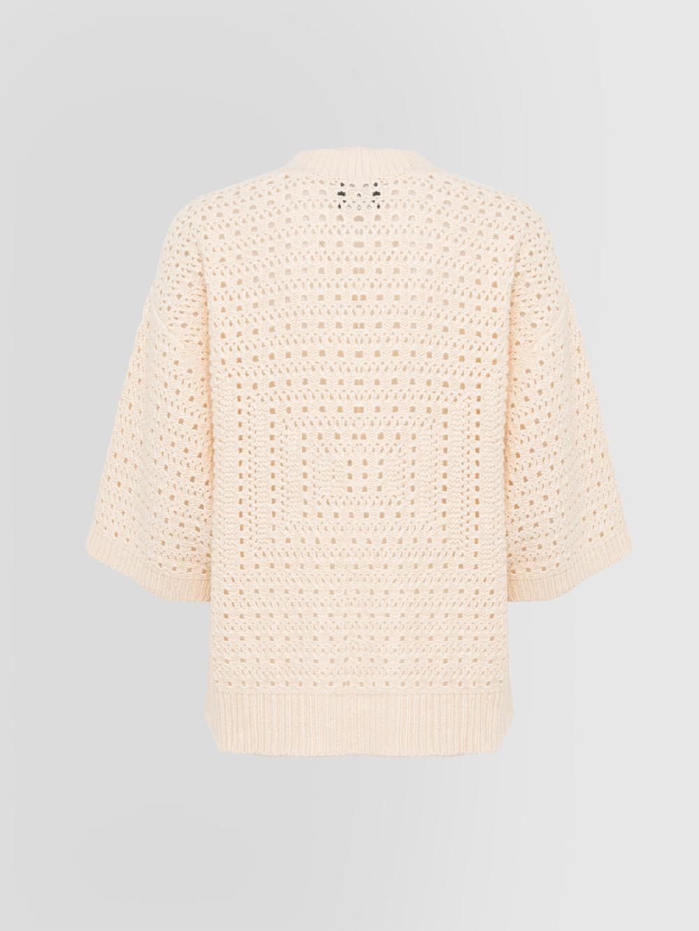 Alpha studio GIROCOLLO PUNTO MAGLIA TRAFORATO Nuova
