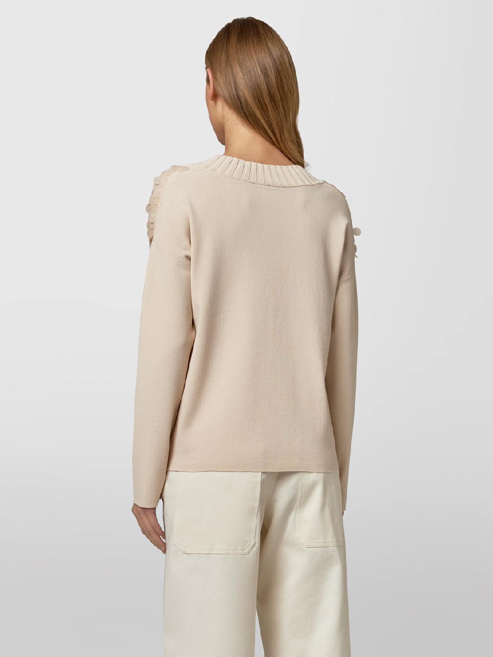 Alpha studio SCOLLO V M/L RASATO CON RICAMO Pezzi Unici