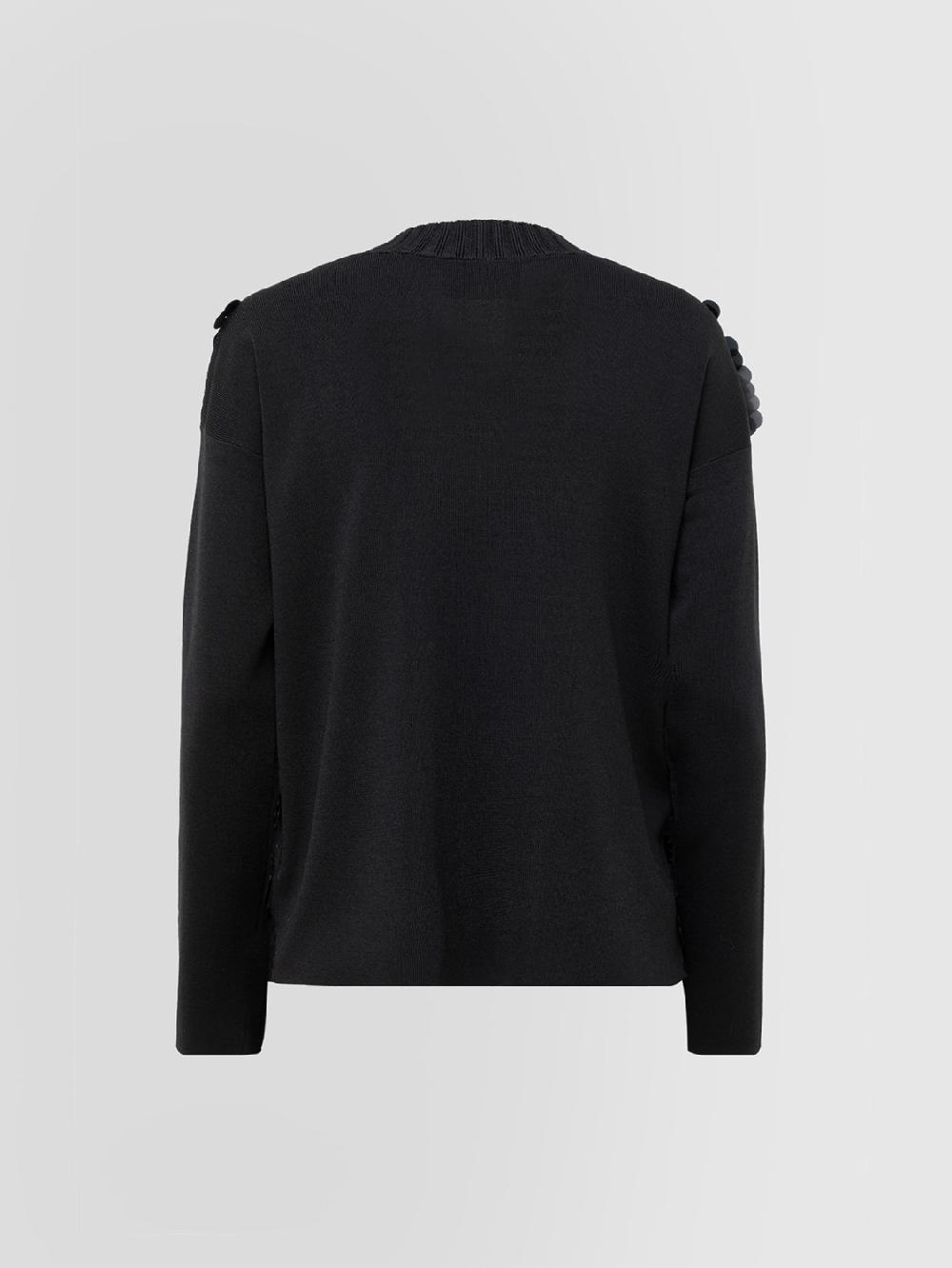 Alpha studio SCOLLO V M/L RASATO CON RICAMO Soddisfazione Garantita
