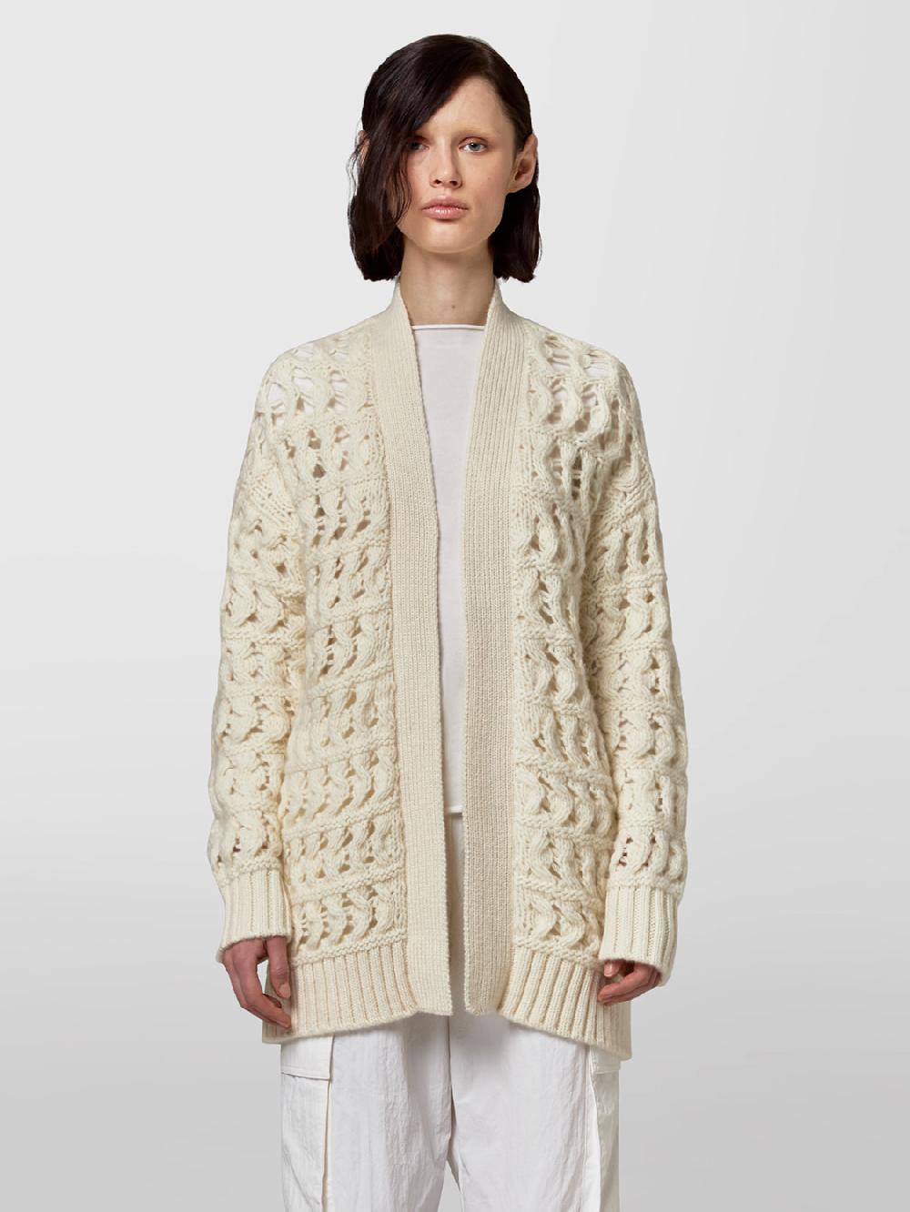 Alpha studio CARDIGAN PUNTO MAGLIA TRAFORATO Qualità Garantita