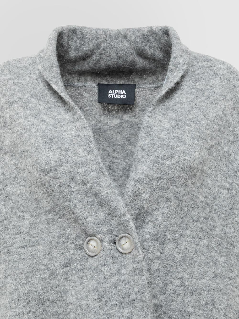 Alpha studio CARDIGAN DOPPIOPETTO RASATO BRUSHED Acquista Ora