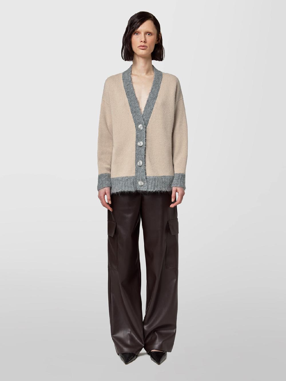 Alpha studio CARDIGAN M/L RASATO BI-MATERIALE Offerte