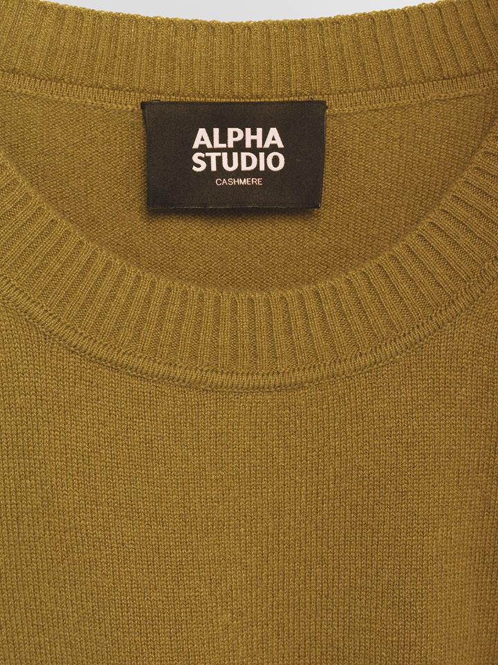 Alpha studio GIROCOLLO RASATO CASHMERE Nuovo