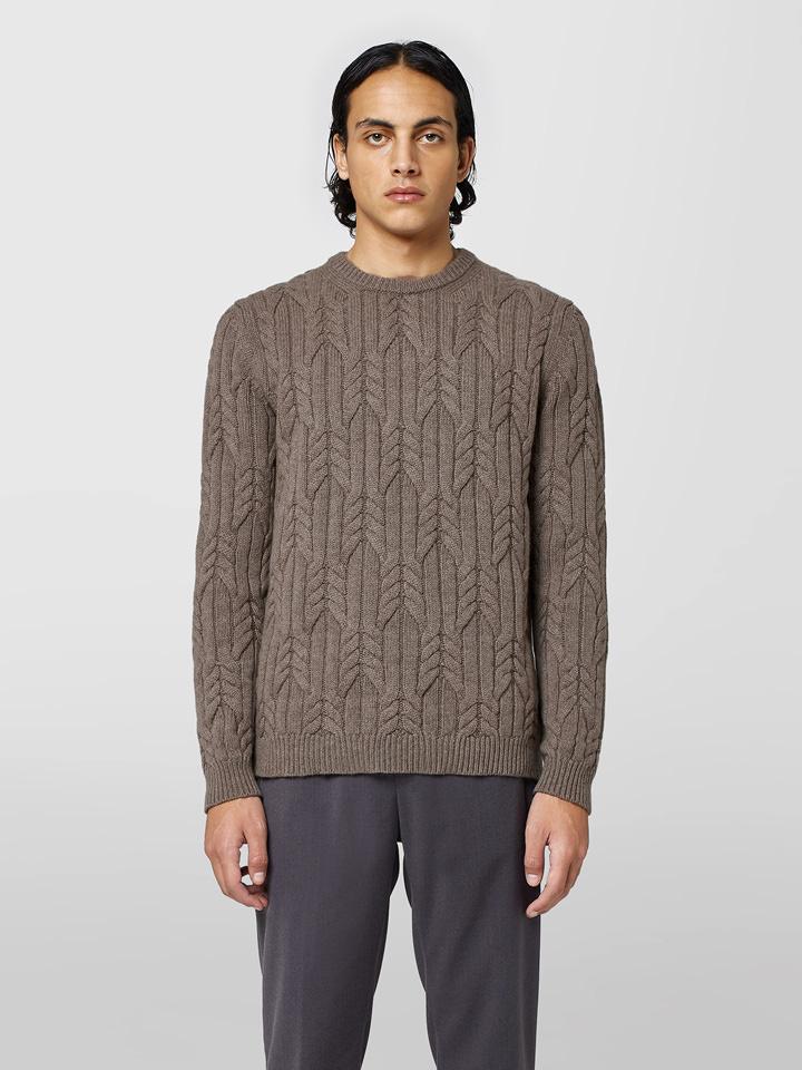 Alpha studio GIROCOLLO IN CASHMERE TRECCIA Affare Del Giorno