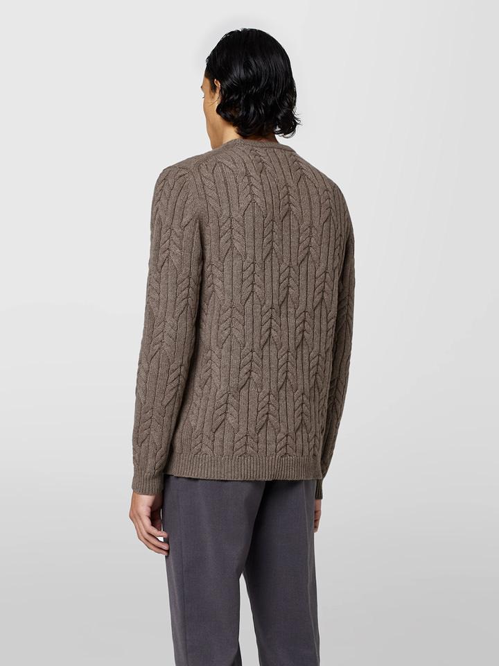 Alpha studio GIROCOLLO IN CASHMERE TRECCIA Affare Del Giorno