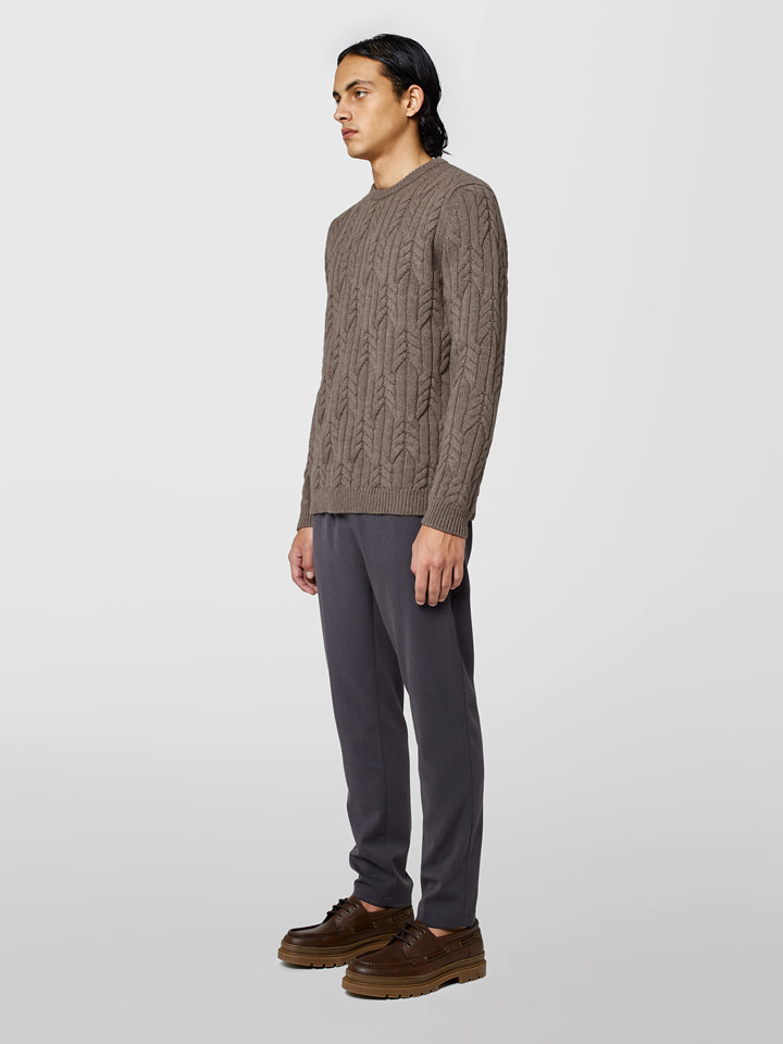 Alpha studio GIROCOLLO IN CASHMERE TRECCIA Affare Del Giorno