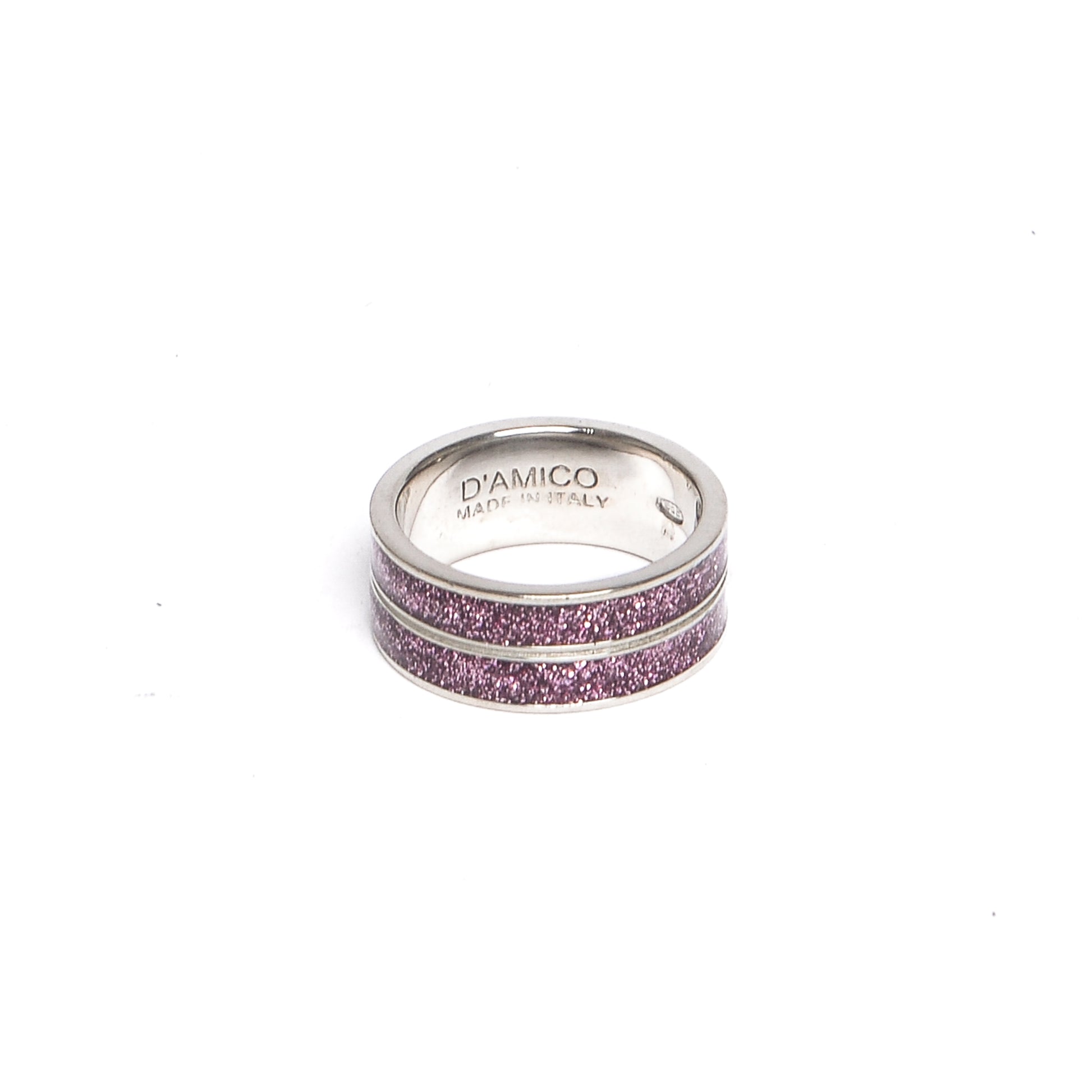 D'AMICO Anello Doppia Fede Glitter Promozione temporanea