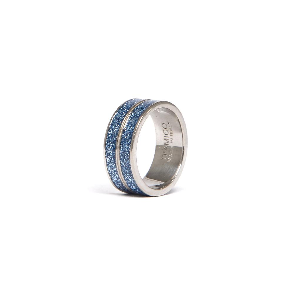 D'AMICO Anello Doppia Fede Glitter Fino al 50% di sconto