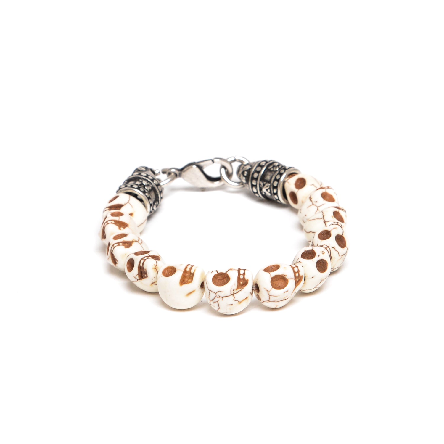 D'AMICO Bracciale Teschi Aulite Avorio Super sconto