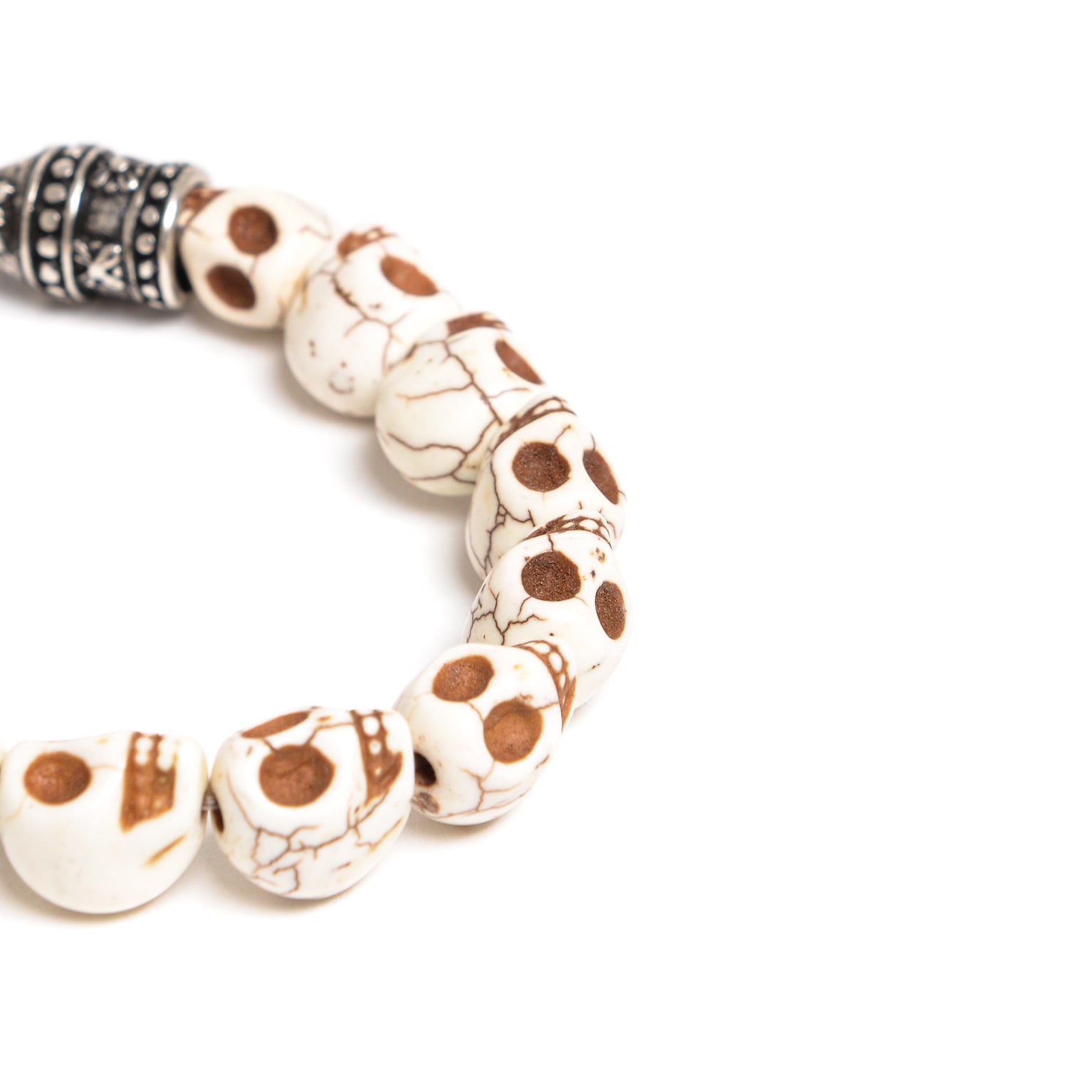 D'AMICO Bracciale Teschi Aulite Avorio Super sconto