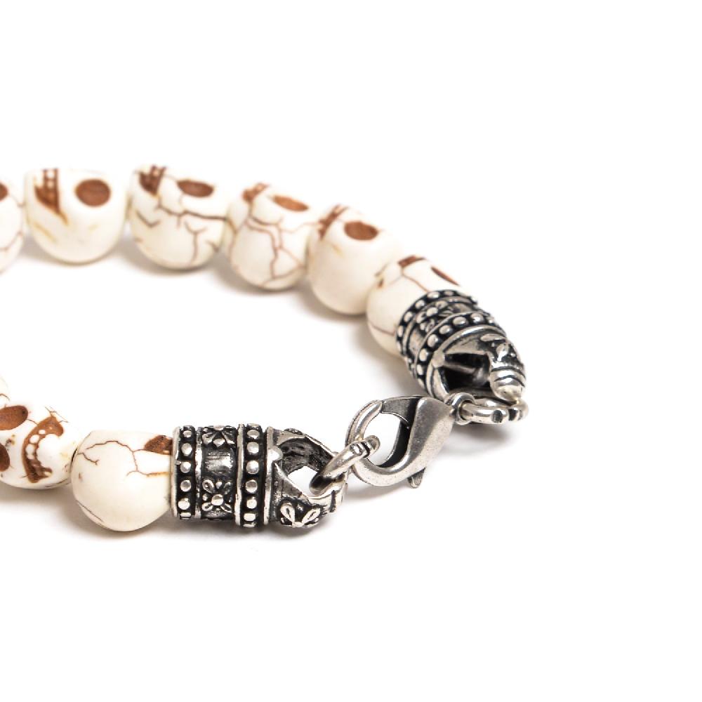 D'AMICO Bracciale Teschi Aulite Avorio Super sconto