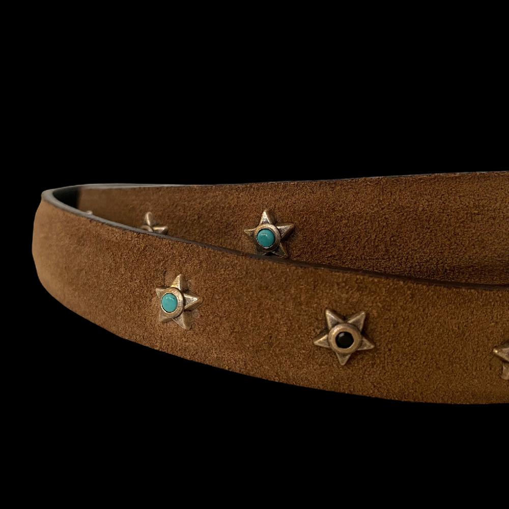 D'AMICO Cintura STAR Camox + Borchie Spedizione Gratuita