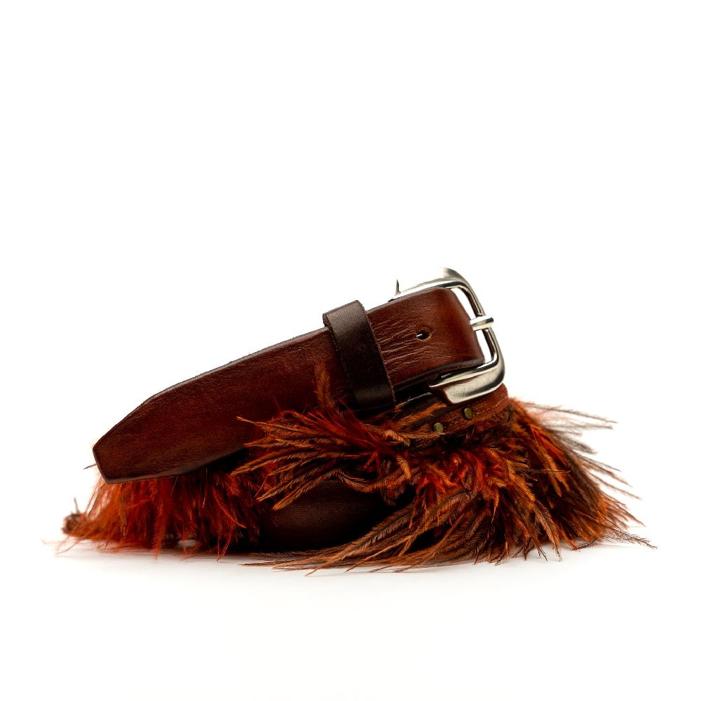 D'AMICO Cintura cuoio vintage Brown Piume e Decorazioni Navajo Shopping Online