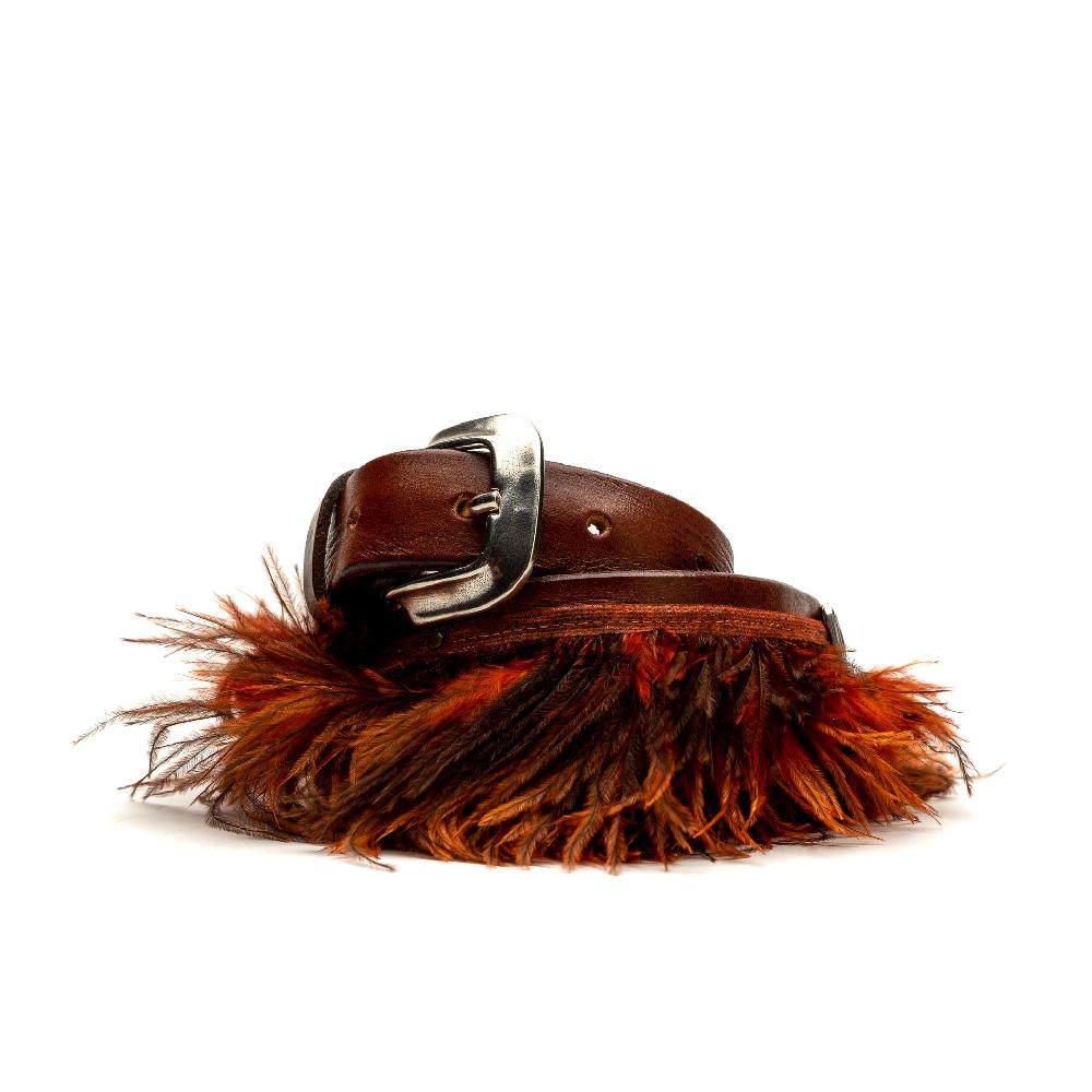 D'AMICO Cintura cuoio vintage Brown Piume e Decorazioni Navajo Shopping Online