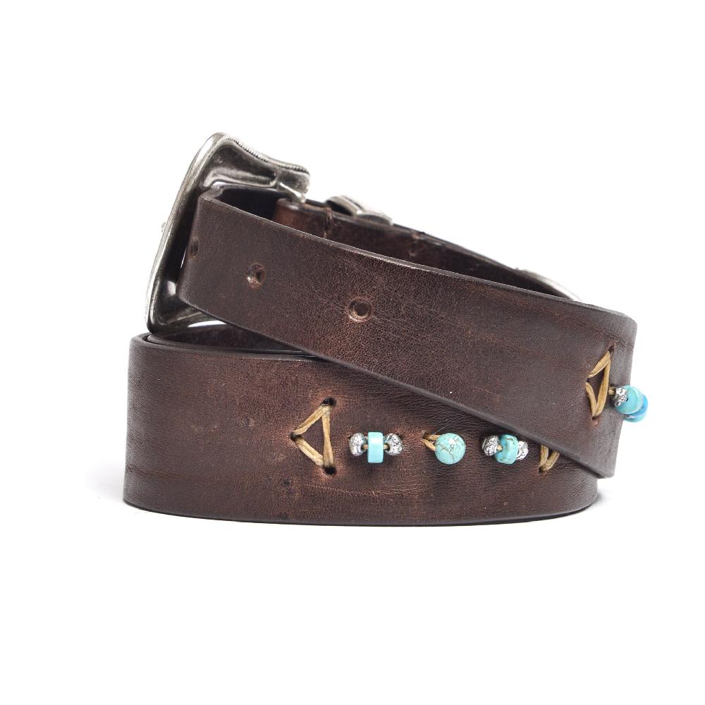 D'AMICO Cintura ETHAN Cuoio Vintage + Decorazione a mano In Vendita