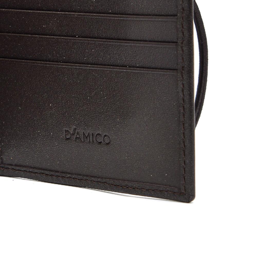 D'AMICO Portafoglio Classico Pieghevole 1 lato Pelle Testa Moro Moda