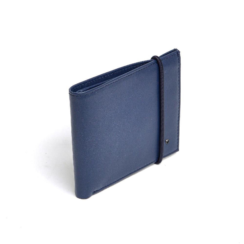 D'AMICO Portafoglio Classico Pieghevole 1 lato Pelle Blu Fornitura limitata