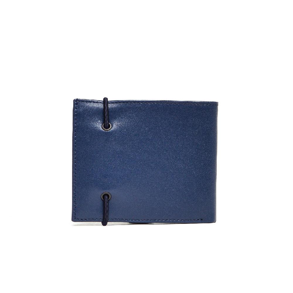D'AMICO Portafoglio Classico Pieghevole 1 lato Pelle Blu Fornitura limitata