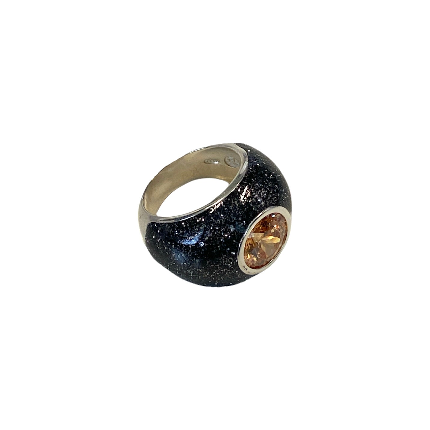 D'AMICO Anello Glitter Black Enormi risparmi