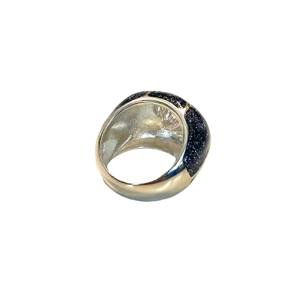 D'AMICO Anello Stella Glitter Blue Navy Super Saving Price