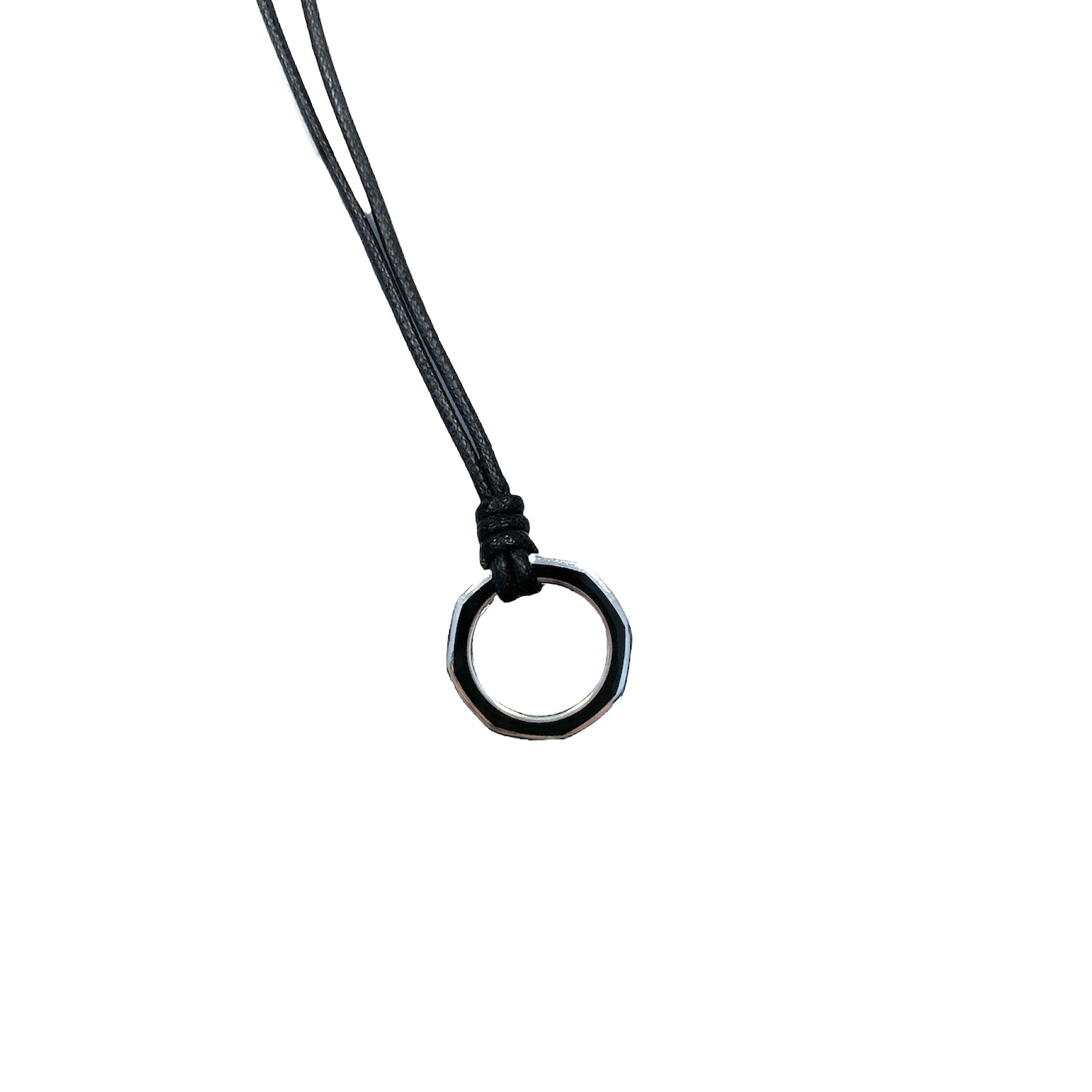 D'AMICO Collana Anella Laccata Nera + Cordone Cerato Nera Fino al 50% di sconto