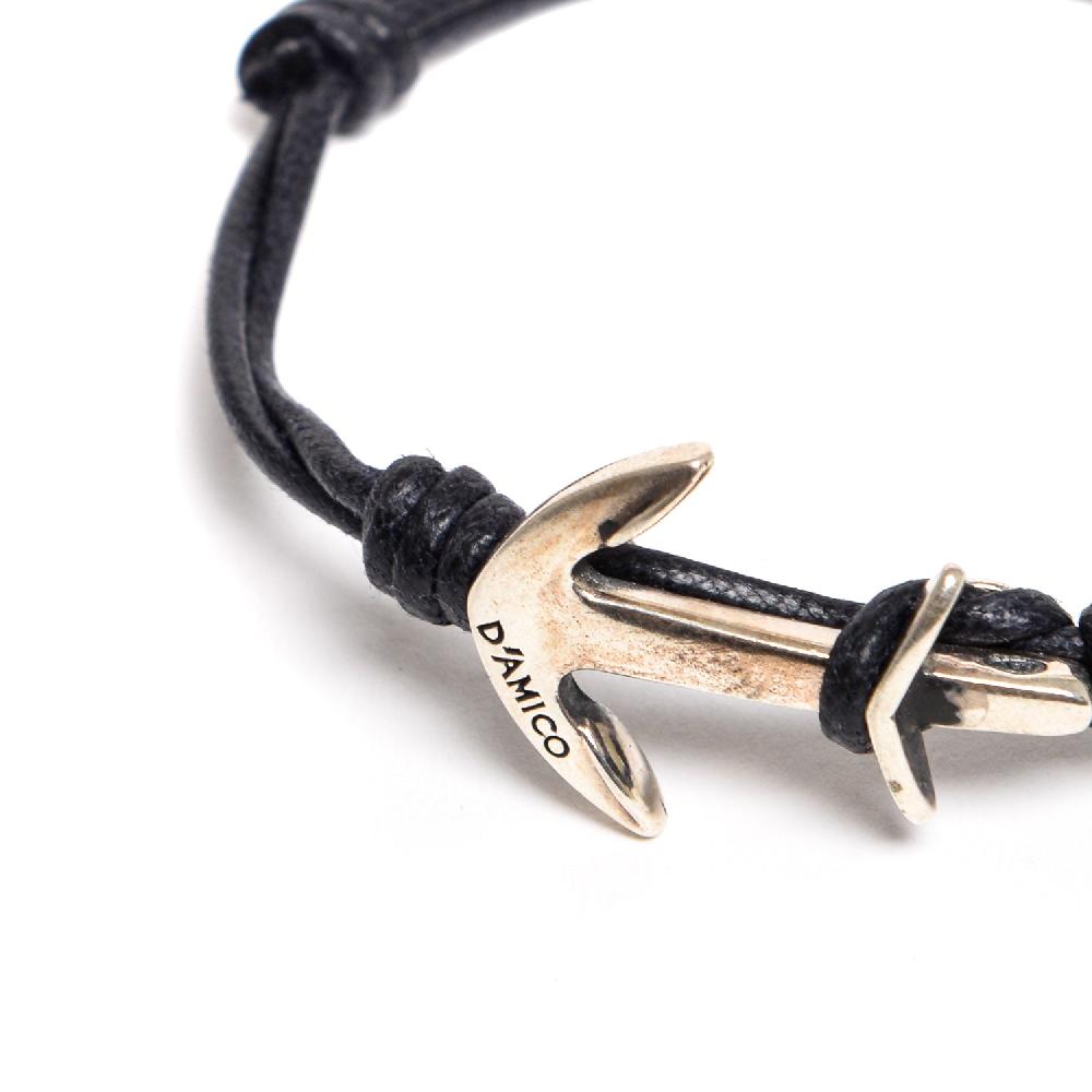 D'AMICO Bracciale Ancora Cordone Cerato Sostegno trimestrale