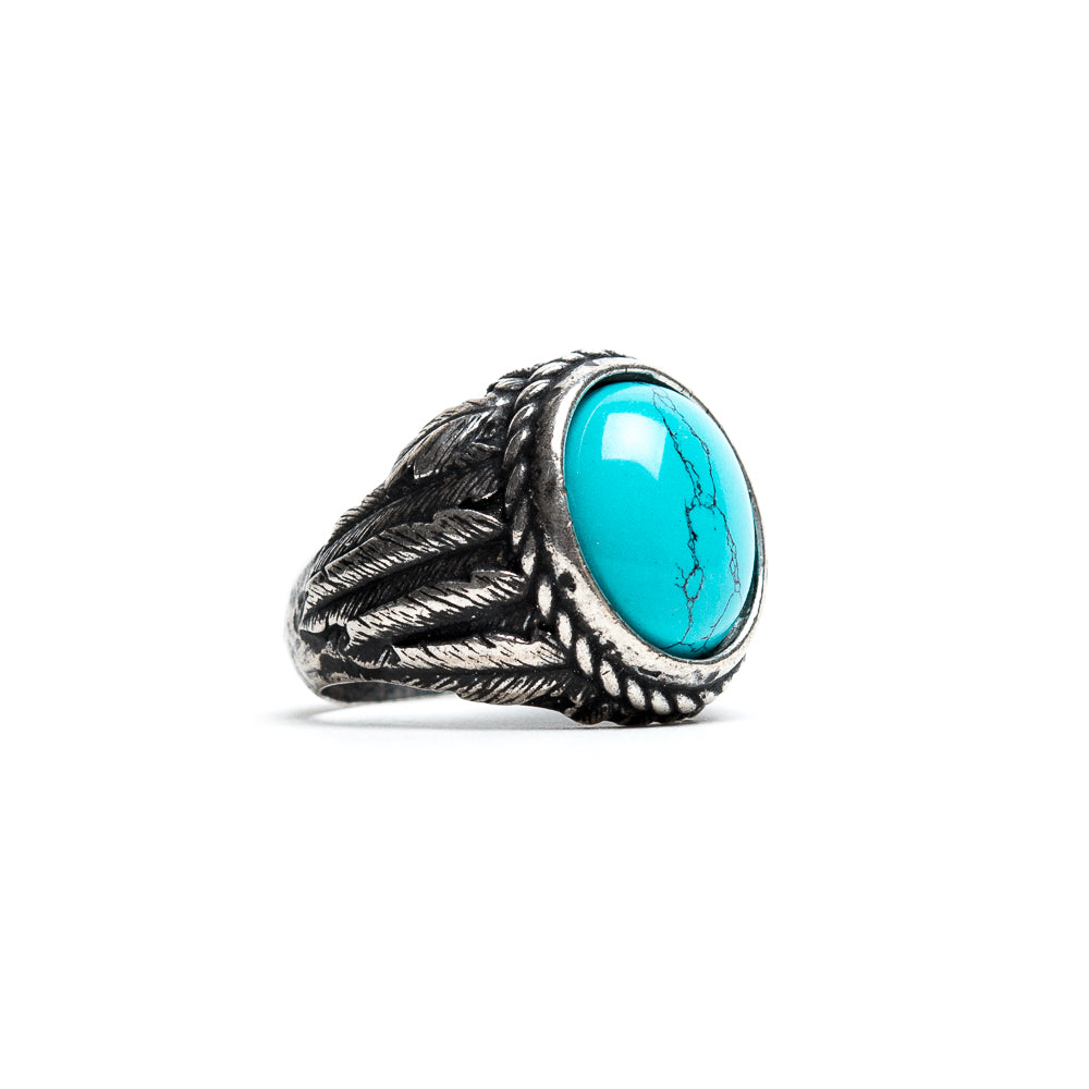 D'AMICO Anello Piume con Turchese Super sconto