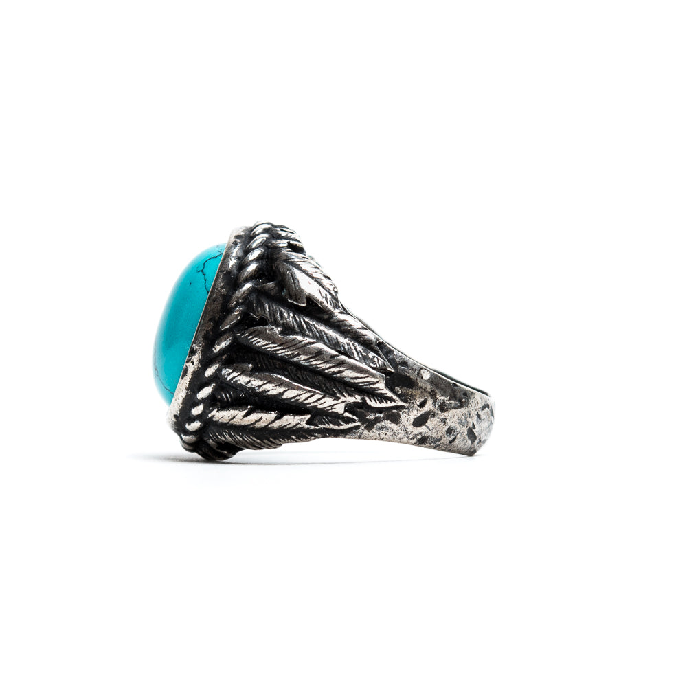 D'AMICO Anello Piume con Turchese Super sconto