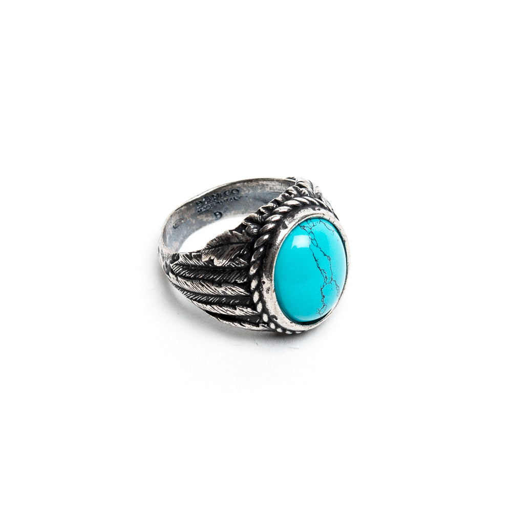 D'AMICO Anello Piume con Turchese Super sconto