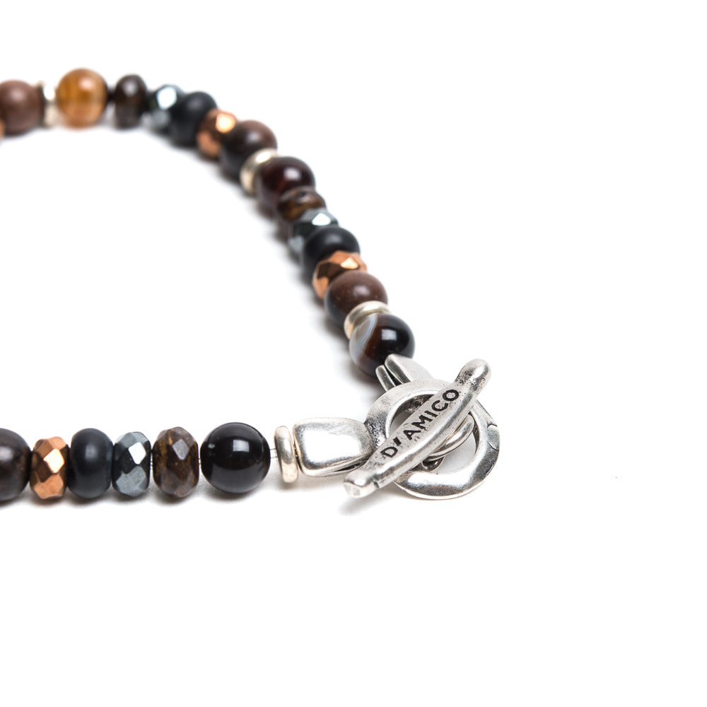 D'AMICO Bracciale Perle Fusion Marrone 50% di sconto per tempo limitato