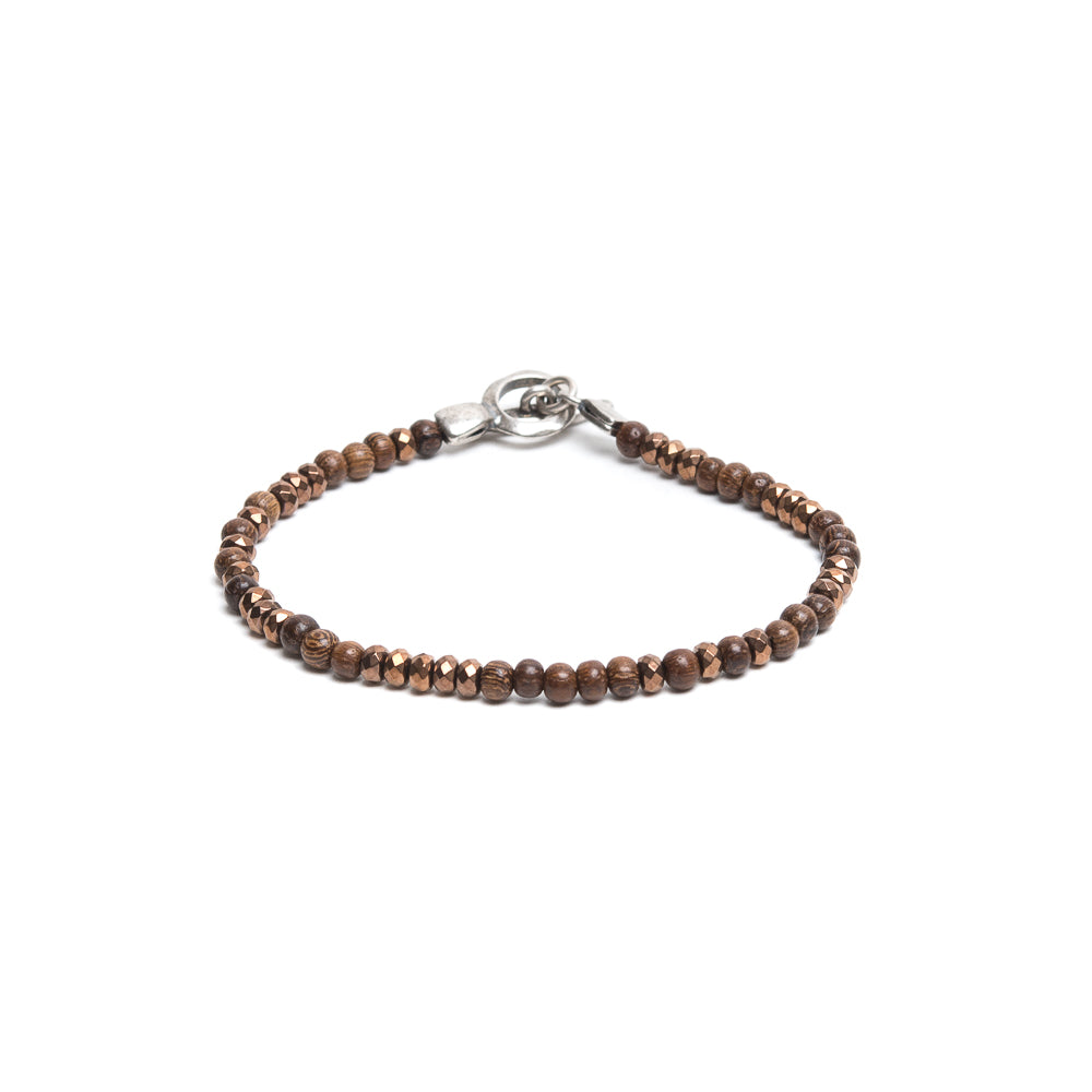 D'AMICO Bracciale Ematite + Legno Nuovo