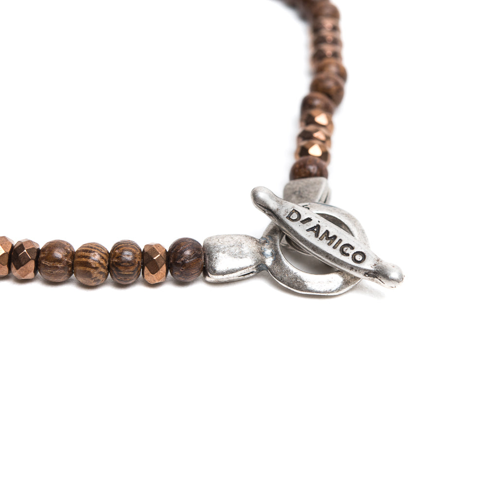 D'AMICO Bracciale Ematite + Legno Nuovo