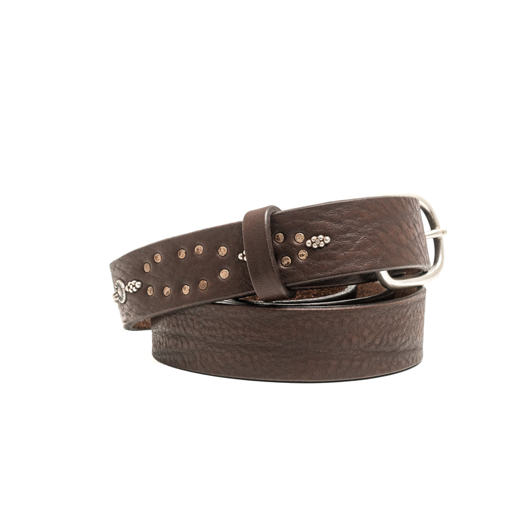 D'AMICO Cintura Cuoio Butter + Borchie Testa Moro Cyber Monday