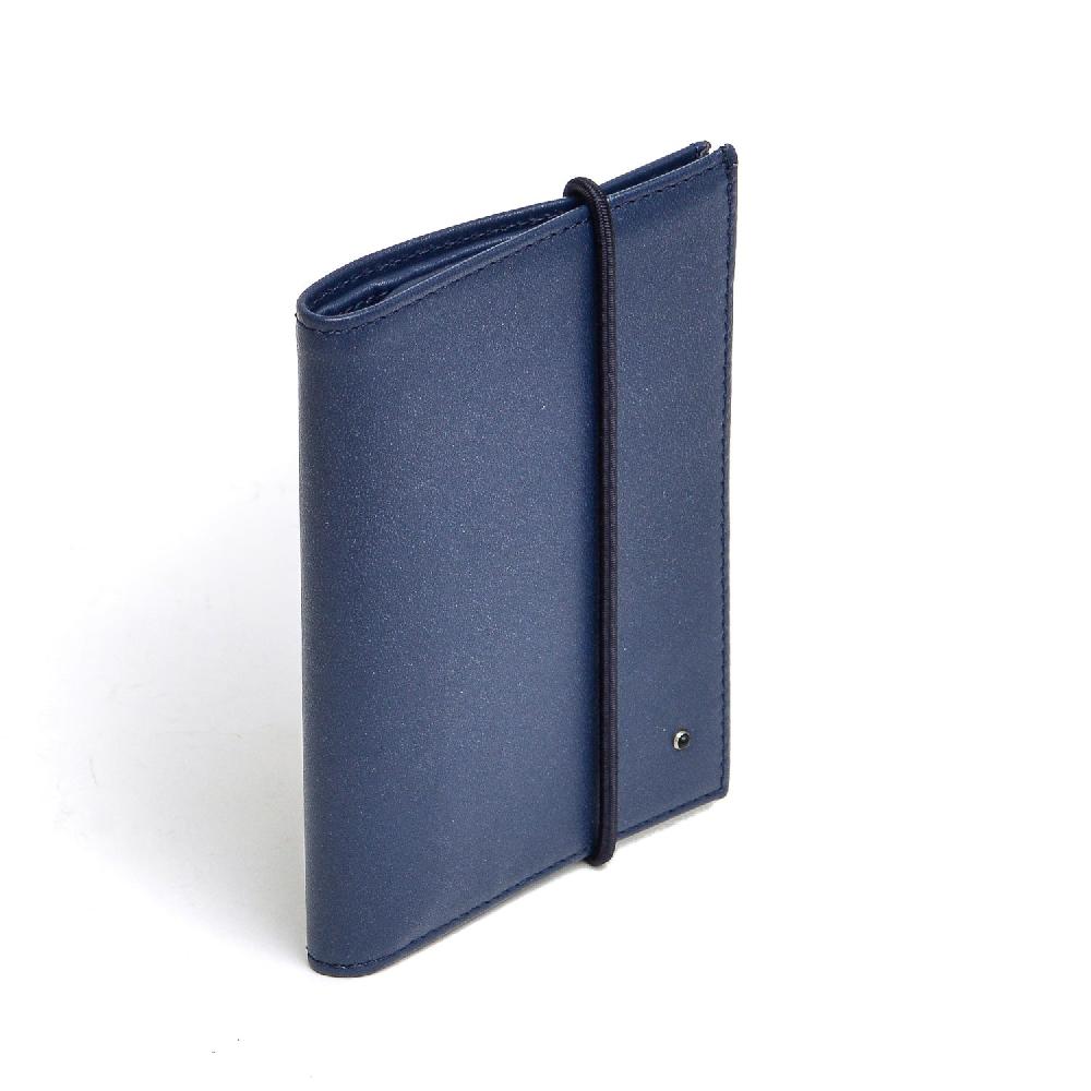D'AMICO Portafoglio Classico Pieghevole 1 lato Pelle Blu Offerta Pasqua