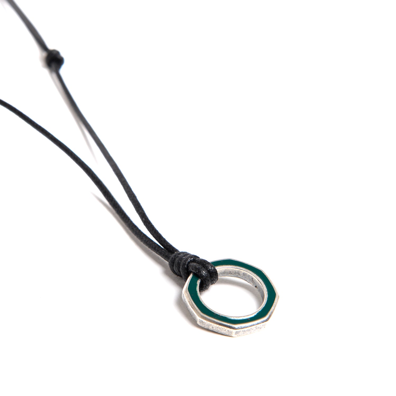 D'AMICO Collana Anella Laccata Verdone + Cordone Cerato Testa Moro Online Outlet